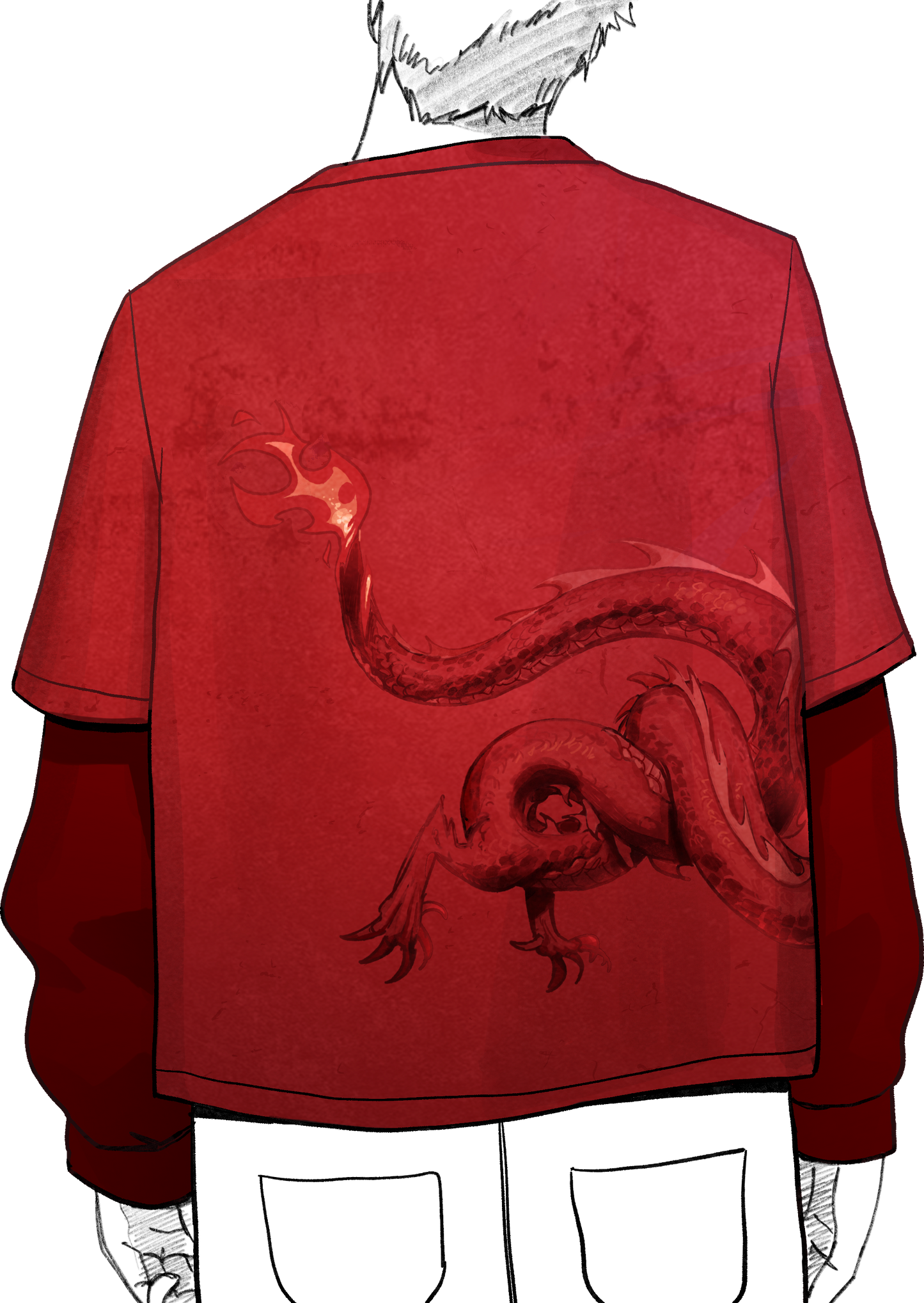 Red Dragon Long Tee